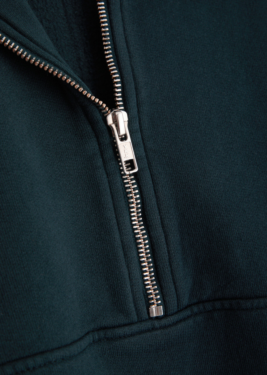 Colorful Standard Half-zip Cotton Sweatshirt Navy