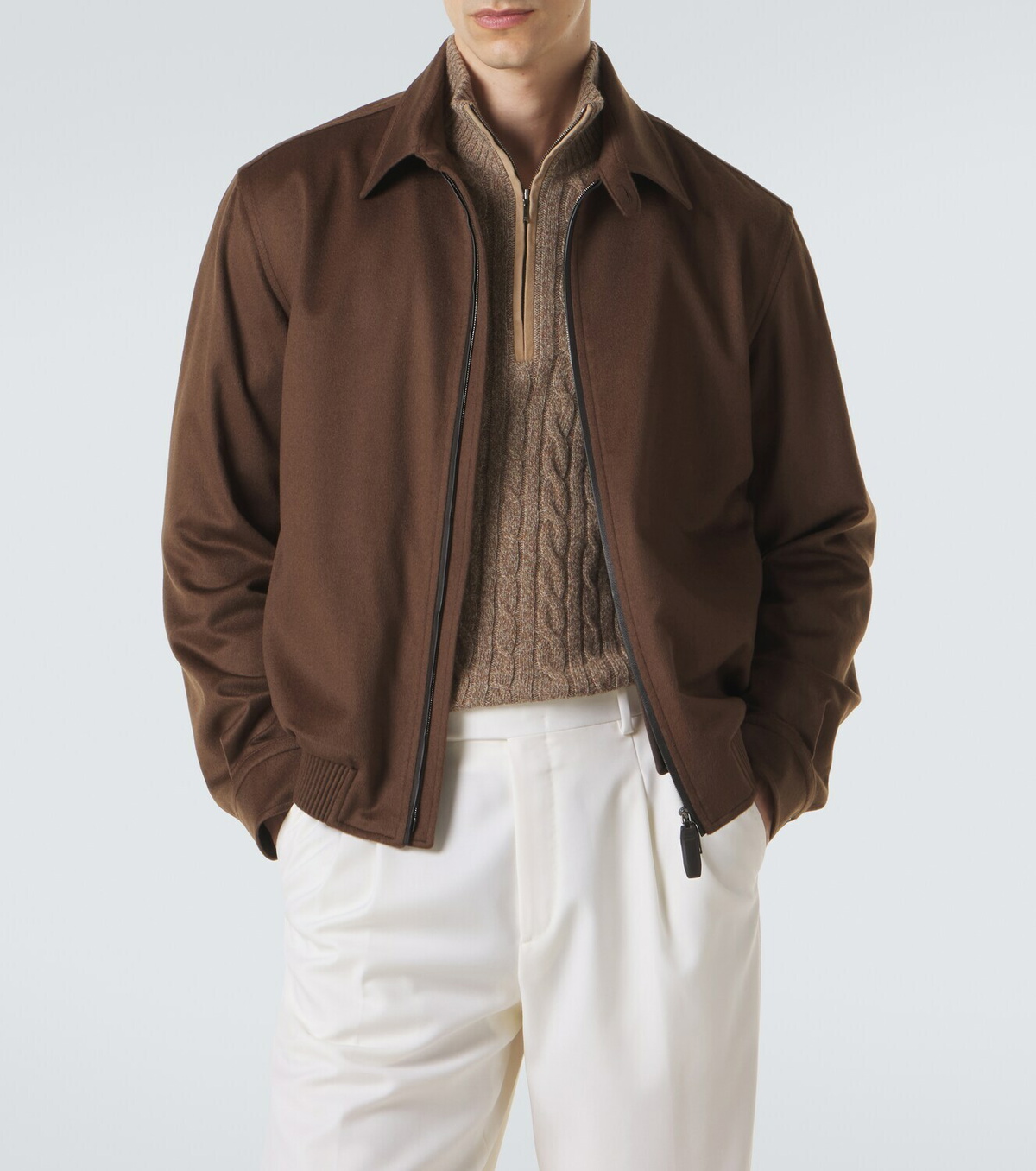 Brioni Cashmere and wool blouson jacket