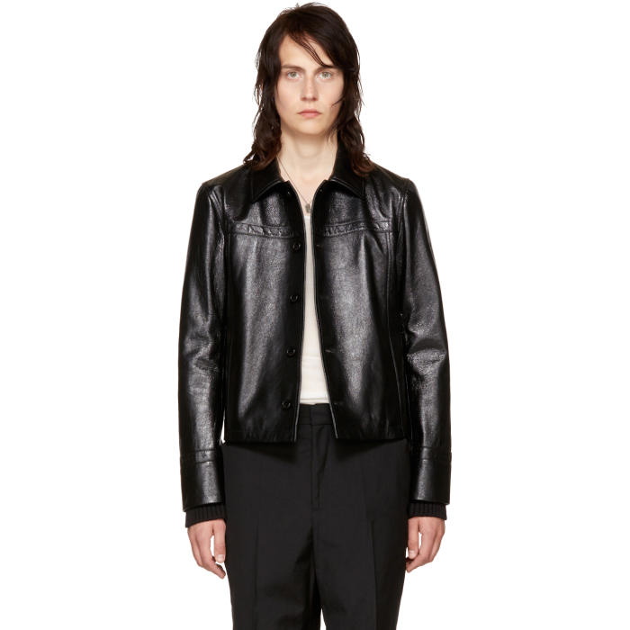 Photo: Saint Laurent Black Lambskin Blouson Jacket