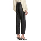 Toteme Black Leather Novara Trousers