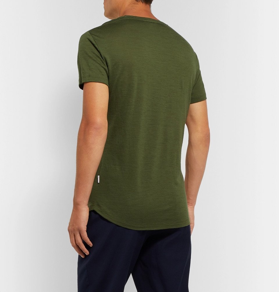 Orlebar Brown - Slim-Fit Merino Wool T-Shirt - Army green Orlebar Brown