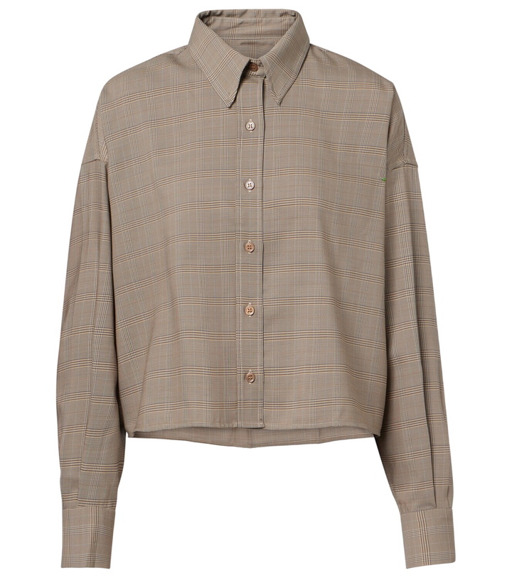 Photo: The Frankie Shop Arlen plaid wool-blend shirt