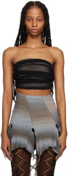 Rui Black Gathered Tube Top