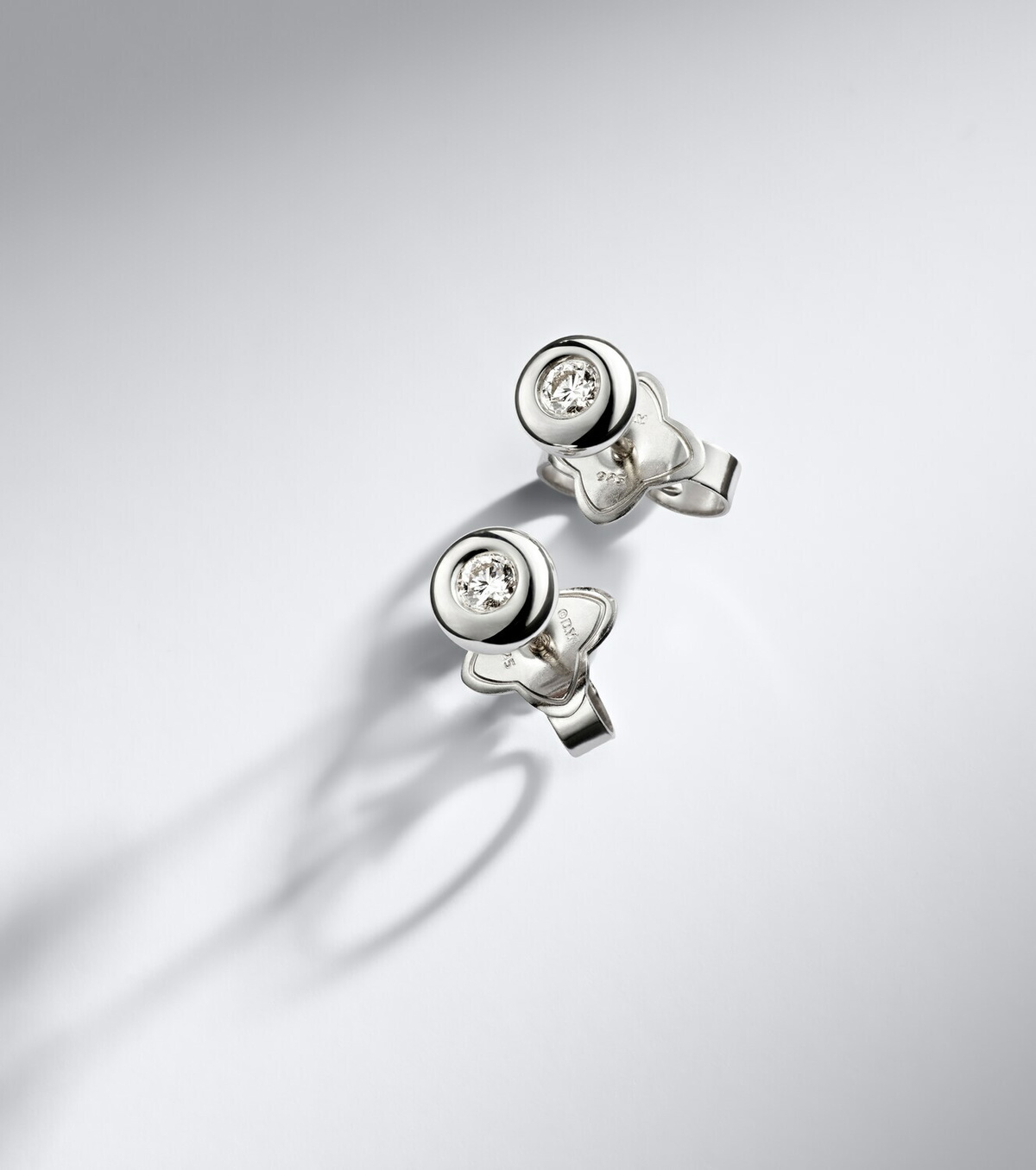 David Yurman Sterling silver earrings with diamonds