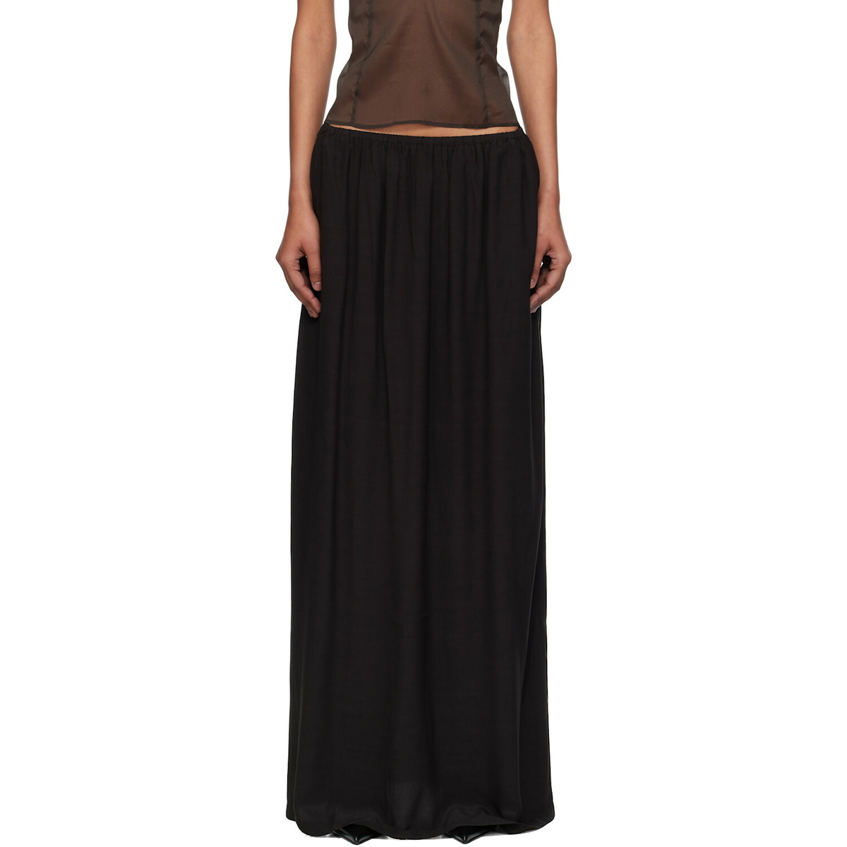 The Frankie Shop Black Aeson Maxi Skirt