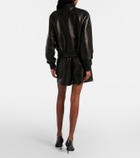 Joseph Quinn leather bomber jacket