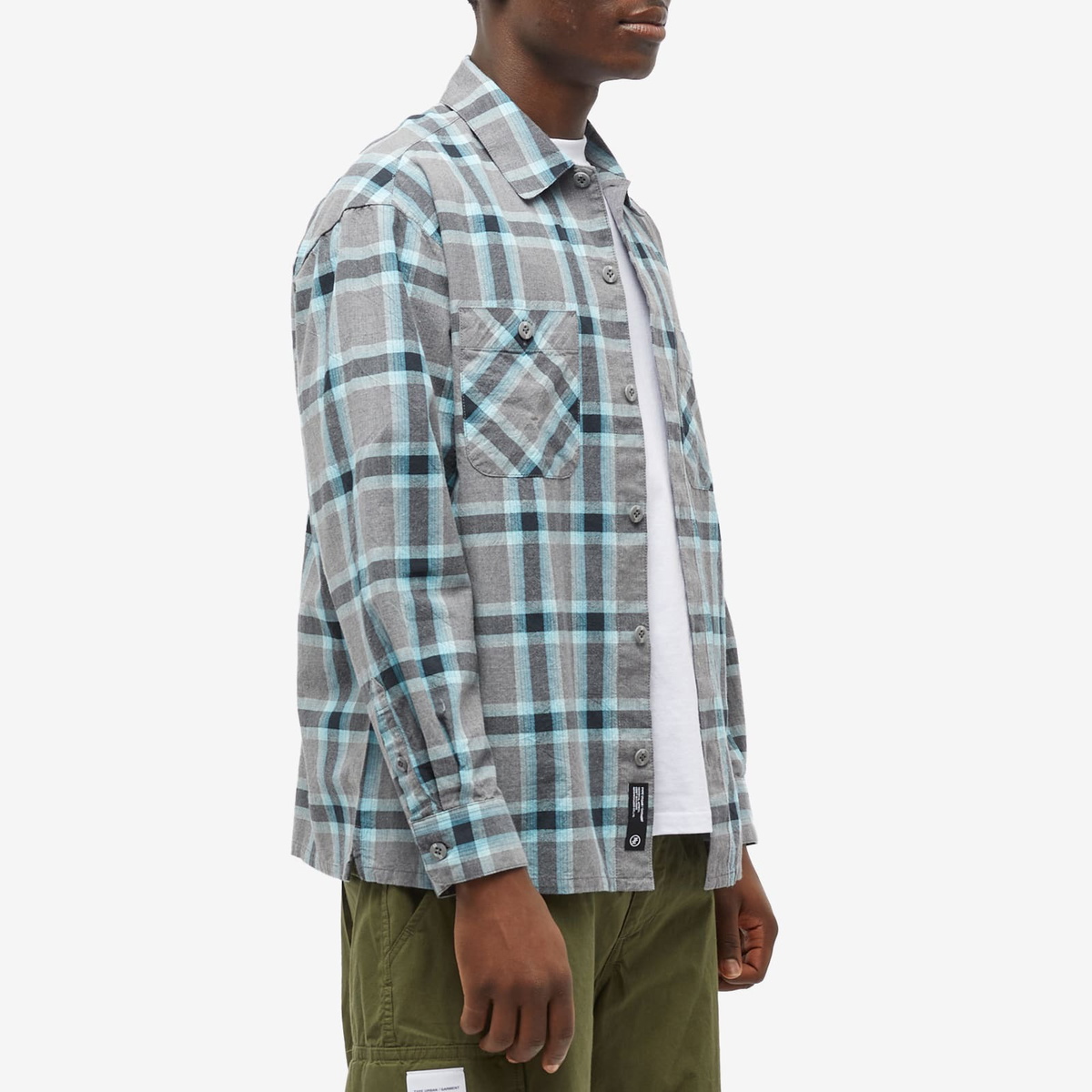 Neighborhood Men's Neoncheck Shirt in Blue Neighborhood