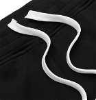 Neil Barrett - Slim-Fit Tapered Cropped Striped Stretch-Jersey Sweatpants - Men - Black