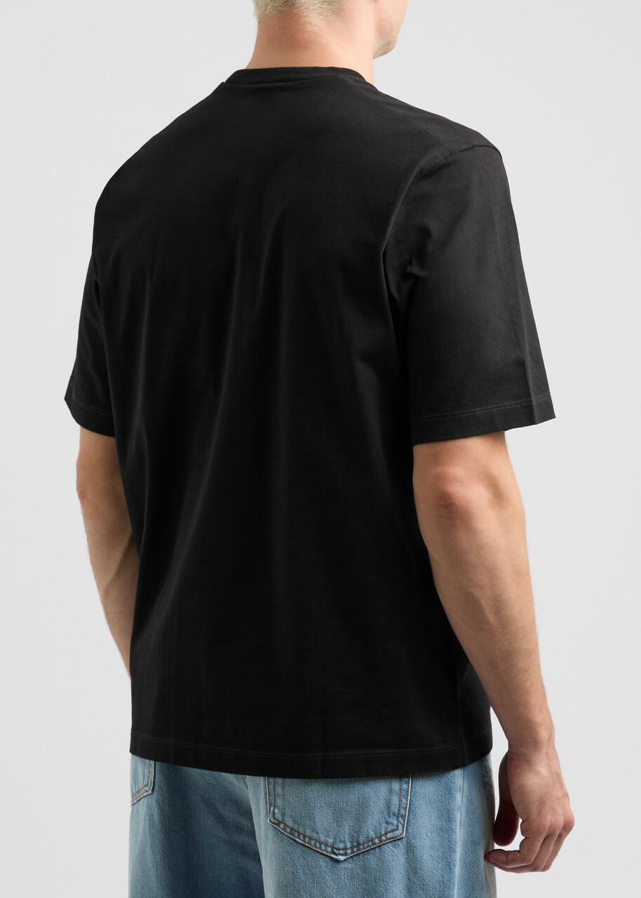 Tシャツ・カットソー D SQUARED2 COTTON T-SHIRT WITH LOGO PRINT DSQUARED2 Logo-print Cotton T-shirt Black Dsquared2