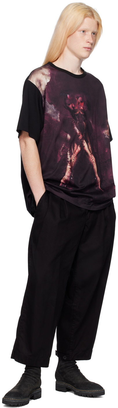 Y's For Men Black Pleated Trousers