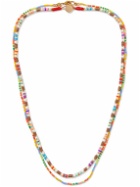 Roxanne Assoulin - Set of Two Gold-Tone and Enamel Beaded Necklaces