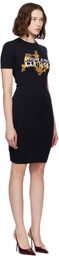 Versace Jeans Couture Black Vestiti Jersey Stretch Minidress