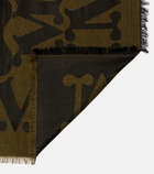 Max Mara Monogram jacquard wool and silk scarf