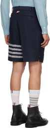 Thom Browne Navy 4-Bar Sack Shorts