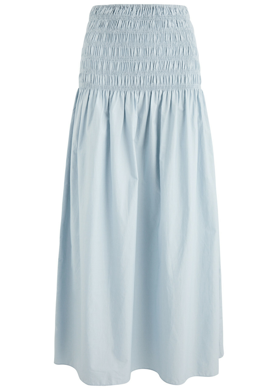 Faithfull The Brand Baia Cotton Maxi Skirt Light Blue
