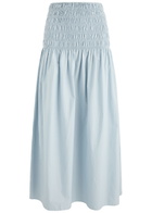 Faithfull The Brand Baia Cotton Maxi Skirt Light Blue