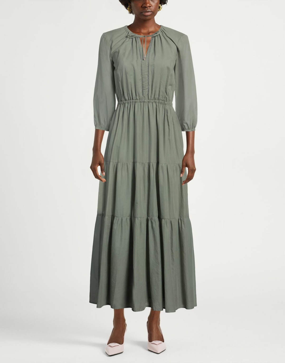 Peserico Womens Maxi dress in Sage green