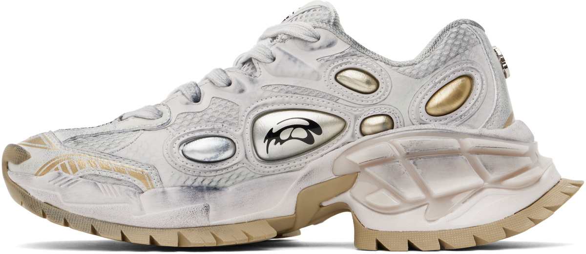 Rombaut White & Gold Nucleo Sneakers