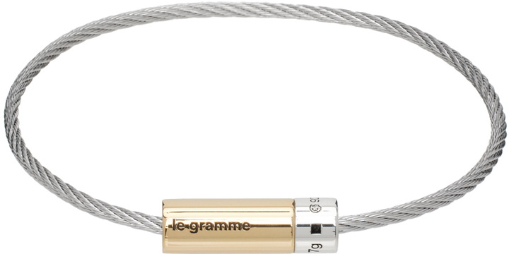 Photo: Le Gramme Silver & Gold Cable 'Le 7g' Bracelet