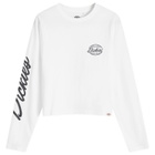 Dickies Women's Globe Long Sleeve T-Shirt in White