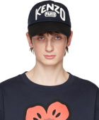 Kenzo Navy & Black Kenzo Paris Long Visor Cap