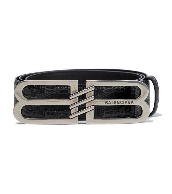 Photo: Balenciaga - BB Signature coated canvas belt