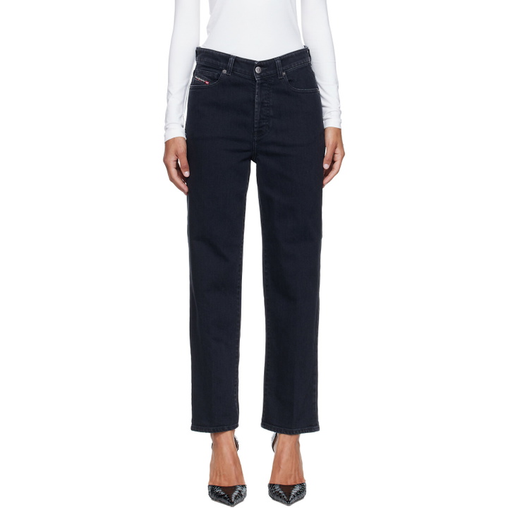 Photo: Diesel Black Regular High Waist 1981 D-Went Jeans