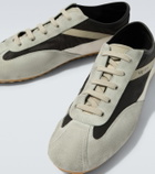 McQueen Boxe suede-trimmed sneakers