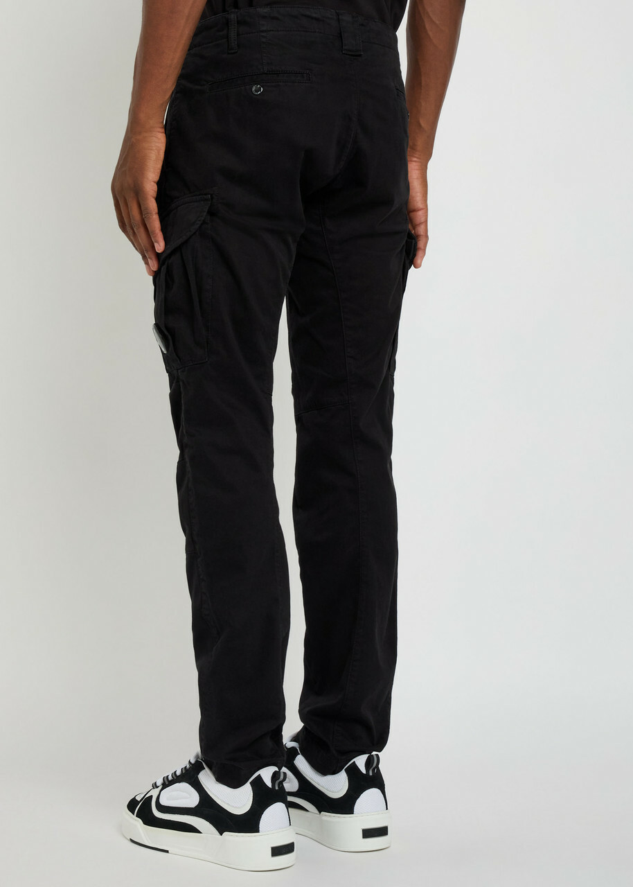 C.P. Company Lens Stretch-cotton Cargo Trousers Black