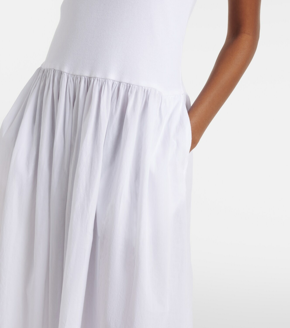 Velvet Amelia cotton-blend midi dress