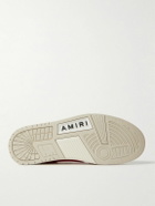 AMIRI - Skel-Top Colour-Block Leather and Bouclé Sneakers - Red