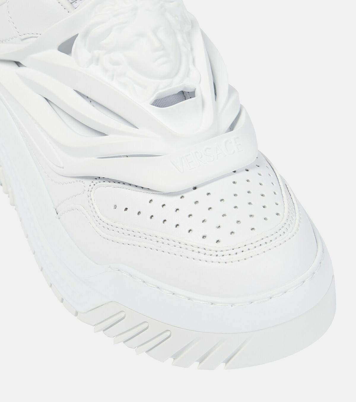 【関税＆送料込み】Versace 'Odissera' White Leather Sneaker Versace Odissea leather sneakers Versace