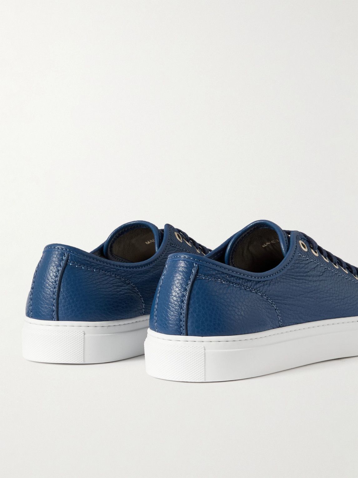 Brioni - Full-Grain Leather Sneakers - Blue Brioni