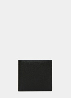 Billfold Pebbled Leather Wallet in Black