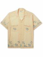 BODE - Sequinned Cotton-Voile Shirt - Neutrals