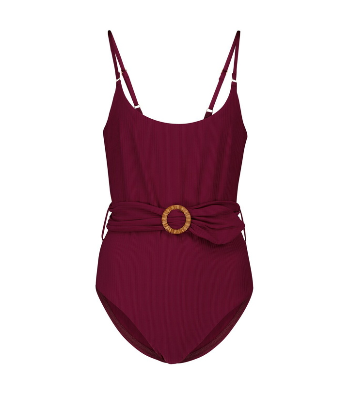 Photo: Zimmermann - Mae ribbed belted swimsuit