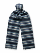 Loro Piana - Frayed Striped Linen and Cotton-Blend Scarf