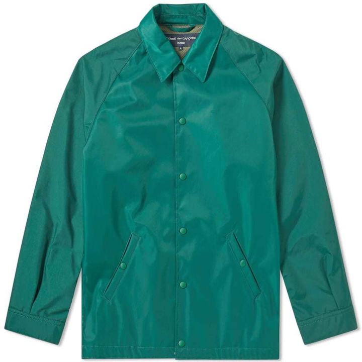 Photo: Comme des Garcons Homme Back Logo Coach Jacket Green