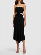 BLUMARINE - Jersey Strapless Cutout Midi Dress