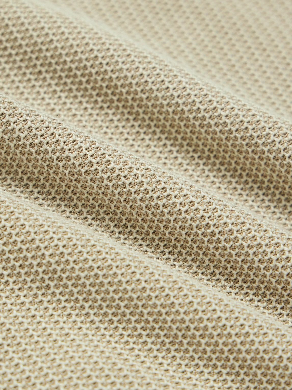 PIACENZA 1733 - Waffle-Knit Cotton T-Shirt - Neutrals