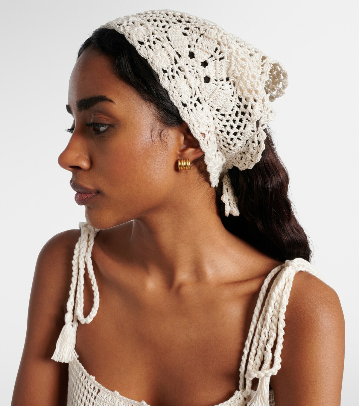 Anna Kosturova Crochet cotton scarf