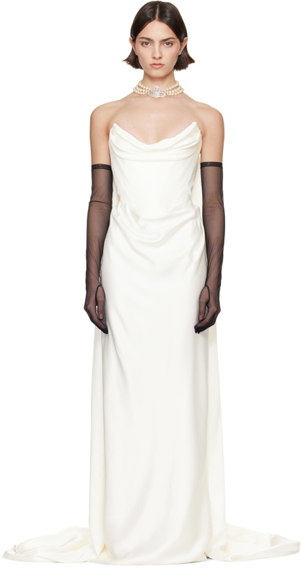 Photo: Vivienne Westwood SSENSE Bridal Capsule Galaxy Cape Maxi Dress