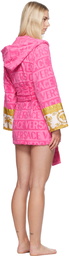 Versace Underwear Pink 'I Heart Baroque' Robe