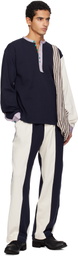 SC103 Off-White & Navy Leap Sweatpants