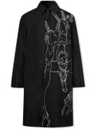 Undercover - Neon Genesis Evangelion Printed Nylon Coat - Black
