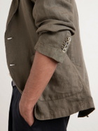 Altea - Aaron Garment-Dyed Linen Blazer - Green