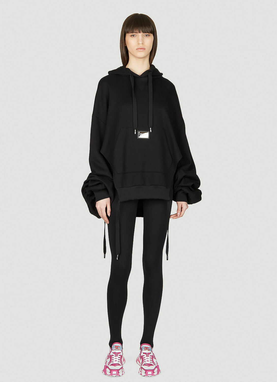Dolce & Gabbana Logo Plaque Hooded Sweatshirt