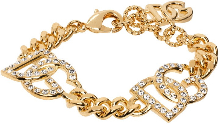 Photo: Dolce & Gabbana Gold Crystal Chain Bracelet