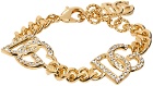 Dolce & Gabbana Gold Crystal Chain Bracelet