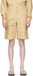 Jacquemus Beige 'Le Short Raphia' Shorts